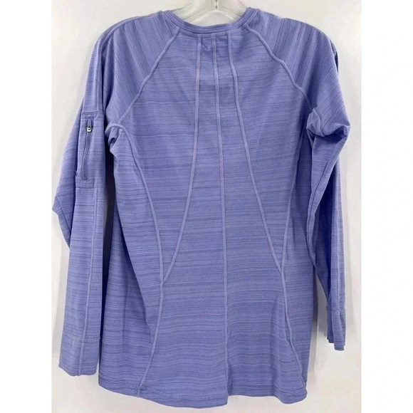 Athleta Speedlight Long Sleeve Seamless Purple 1/4 Zip Shirt Large Excellent UC - Picture 3 of 8